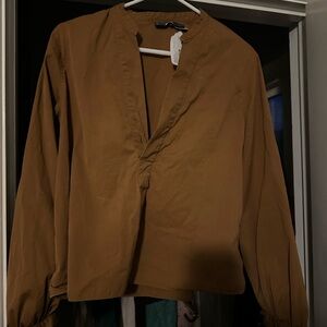 Ralph Lauren Warm Brown/Tan Blouse